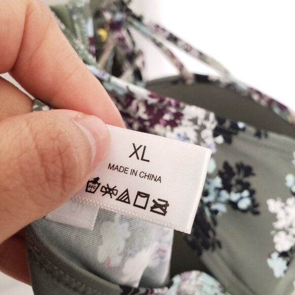 Ambrielle Woman Multicolor Strappy Push Up Top Piece Only Bathing Suit Size XL - Picture 3 of 13